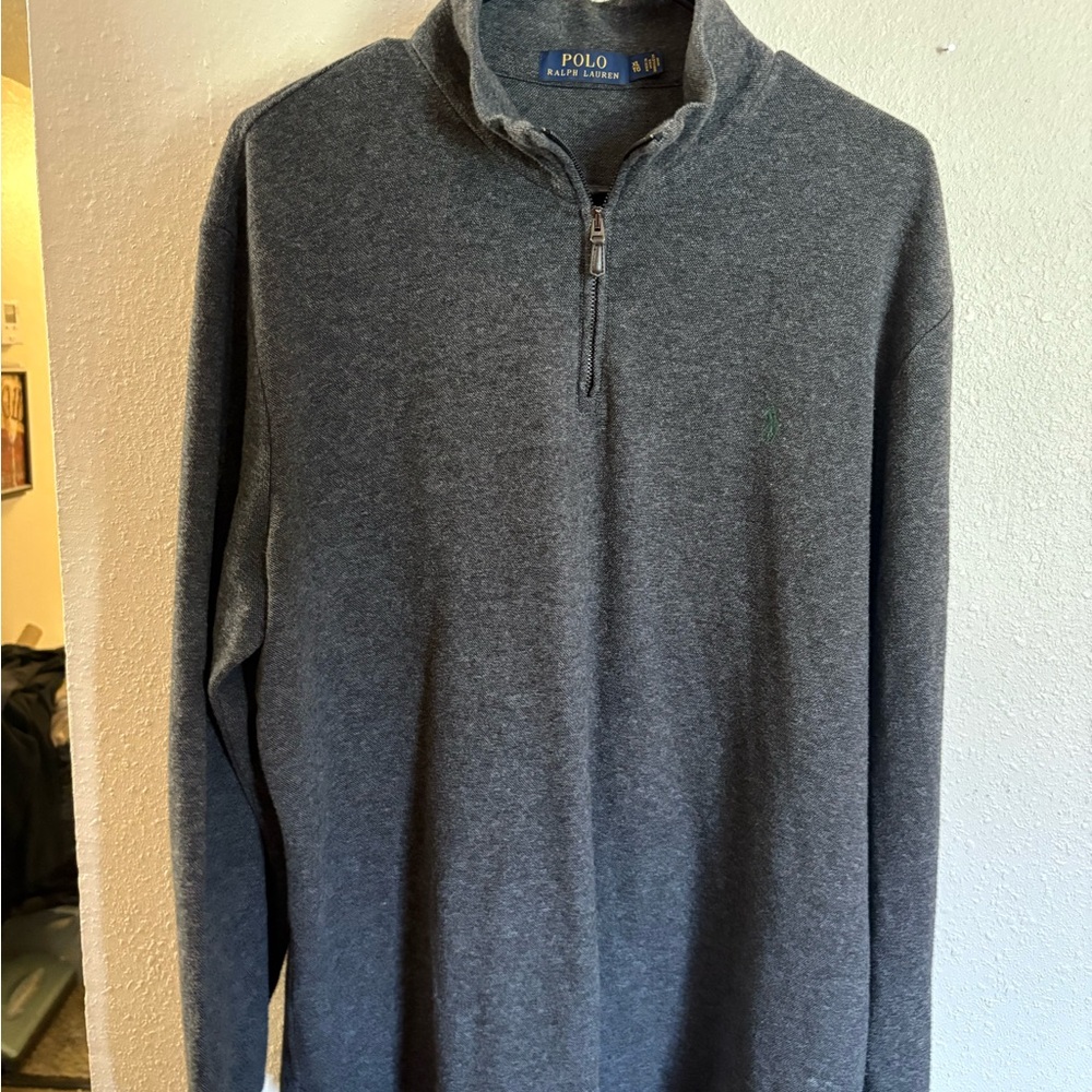 Ralph Lauren Charcoal Zip-Up Men's Sweater